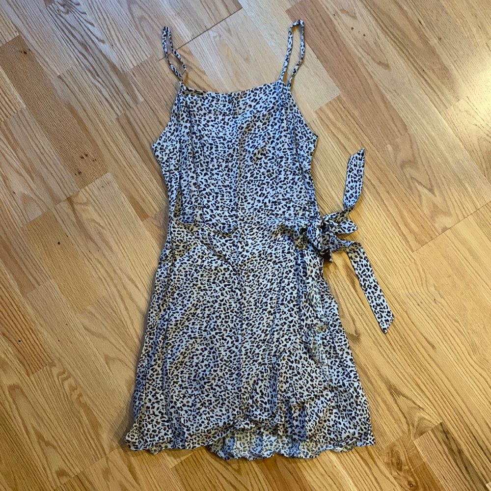 A&F Cheetah Print Wrap Skirt Mini Dress in XS